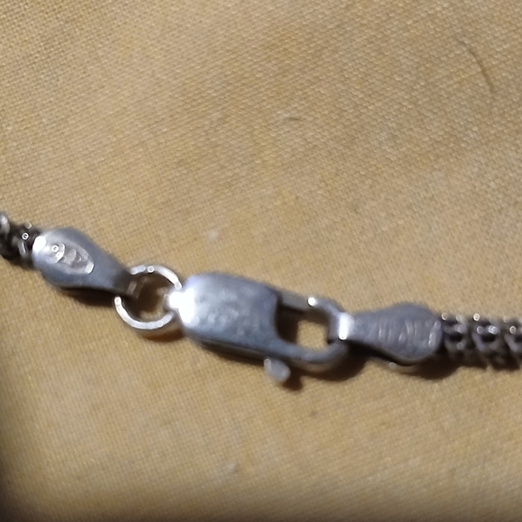 St. Christopher Silver Pendant Necklace. 925 Silver. 23 Grams. - Picture 5 of 6